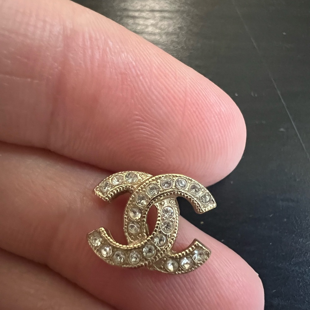 Authentic Chanel crystal earrings
